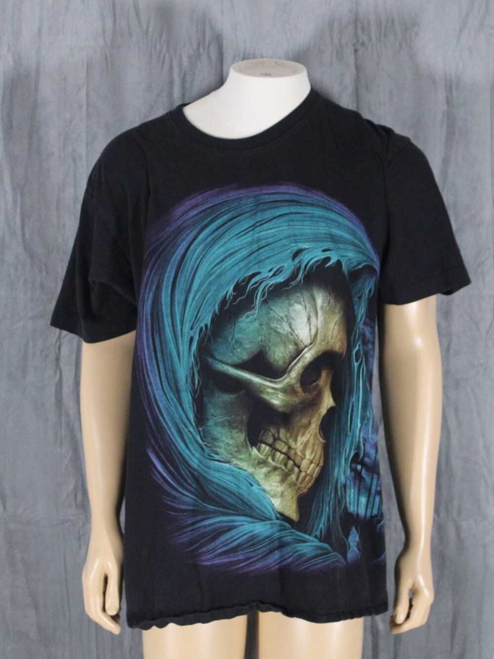 Vintage Graphic T-shirt - Rock Chang Skull Wrap Graphic - Men's XL